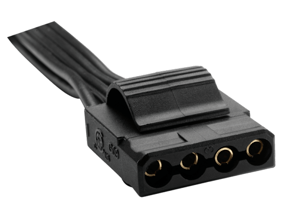 HX/TXM Series™ Molex peripheral cable with 4 connectors compatible with HX750, HX850, HX1000, HX1050, and all TXM PSU