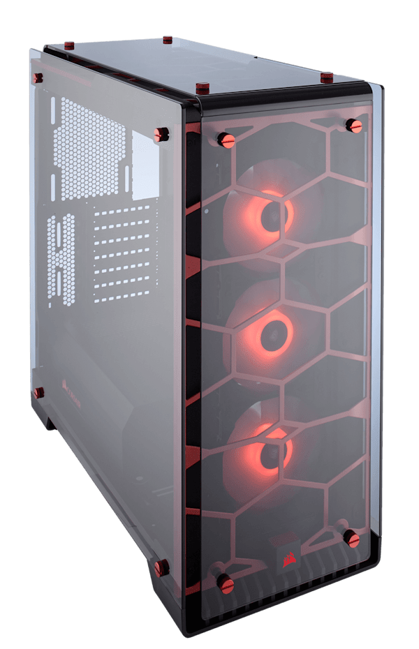 Crystal Series™ 570X RGB ATX Mid-Tower Case — Red