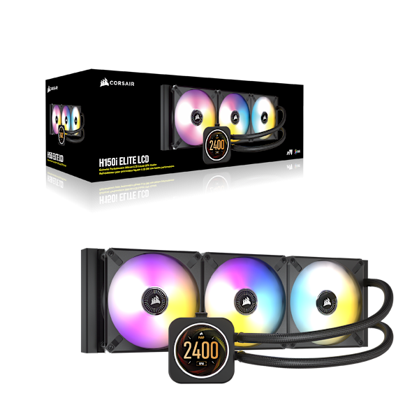 iCUE H150i ELITE LCD Display Liquid CPU Cooler (Refurbished)