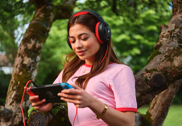 HS35 Stereo Gaming Headset — Red