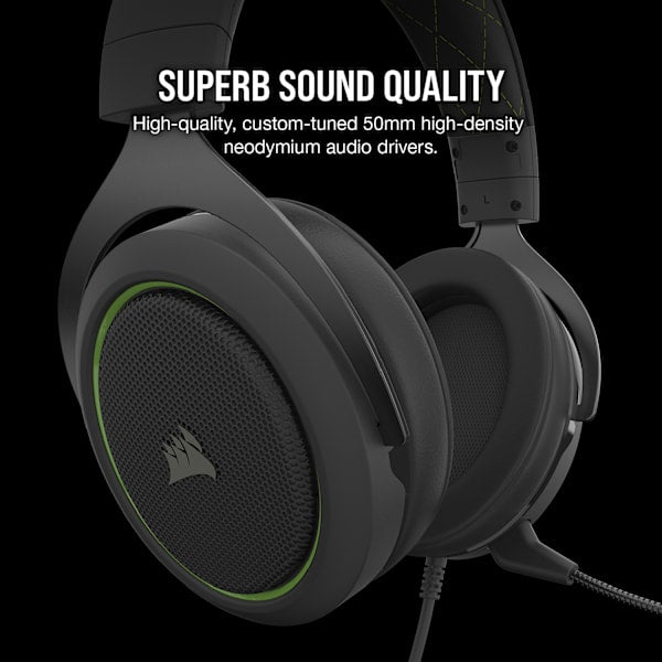 HS50 PRO STEREO Gaming Headset — Green