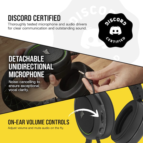HS50 PRO STEREO Gaming Headset — Green