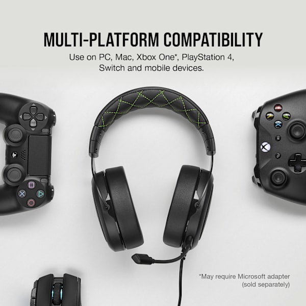 HS50 PRO STEREO Gaming Headset — Green