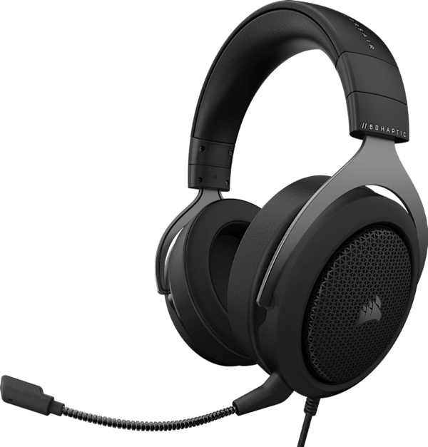 HS60 HAPTIC Stereo Gaming Headset with Haptic Bass — Carbon (Refurbished)