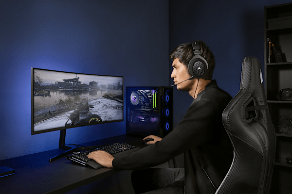 HS60 HAPTIC Stereo Gaming Headset with Haptic Bass — Carbon (Refurbished)
