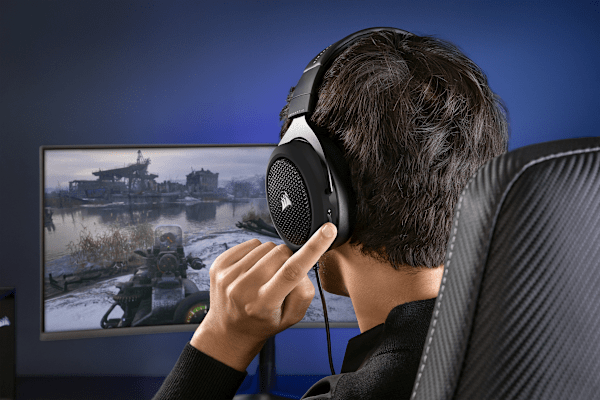 HS60 HAPTIC Stereo Gaming Headset with Haptic Bass — Carbon (Refurbished)