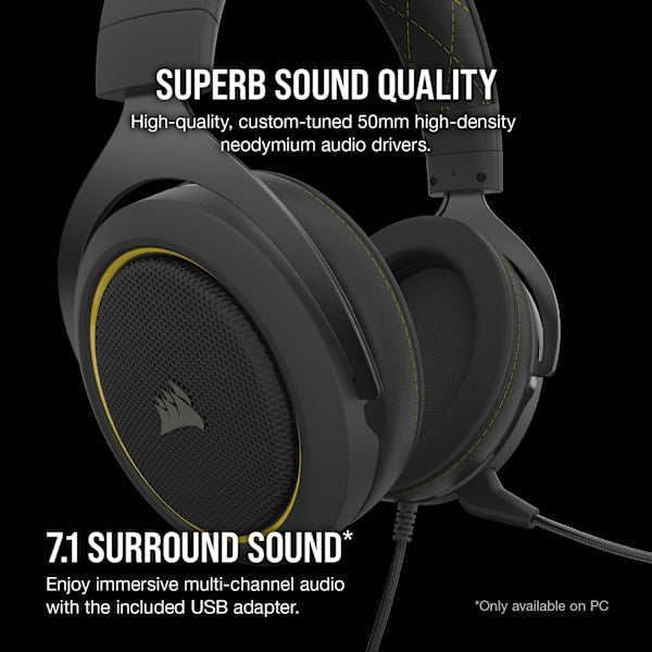 HS60 PRO SURROUND Gaming Headset — Yellow