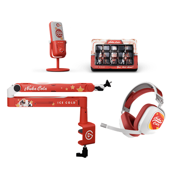 Nuka-Cola™ HS80 RGB Wireless Headset, Mic Arm LP, Wave: 3, and Stream Deck Gaming Bundle