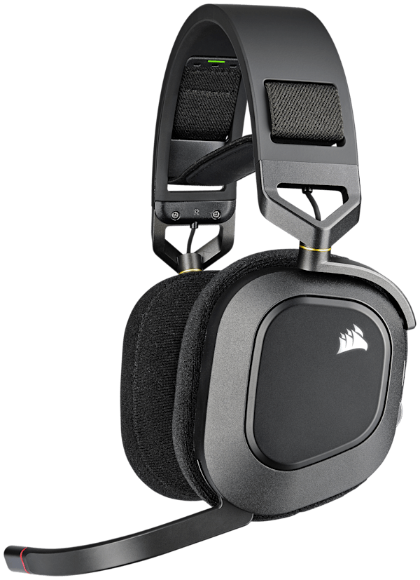 HS80 RGB WIRELESS Premium Gaming Headset with Spatial Audio — Carbon (Revival Series)