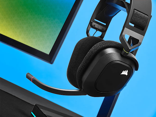 HS80 RGB WIRELESS Premium Gaming Headset with Spatial Audio — Carbon (Revival Series)