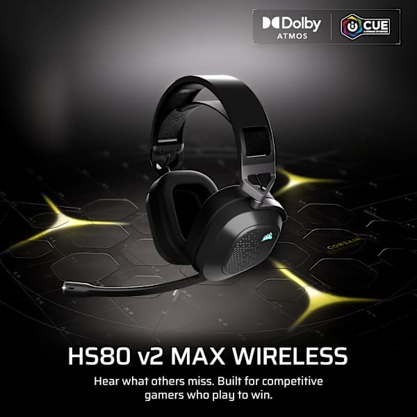 HS80 v2 MAX Wireless Gaming Headset, Steel Gray