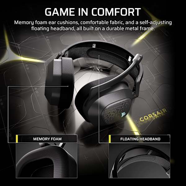 HS80 v2 MAX Wireless Gaming Headset, Steel Gray