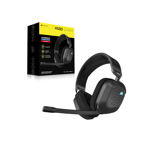 HS80 v2 MAX Wireless Gaming Headset, Steel Gray