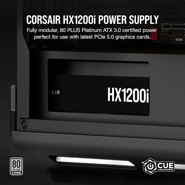 HX1200i Fully Modular Ultra-Low Noise Platinum ATX 1200 Watt PC Power Supply (Refurbished)
