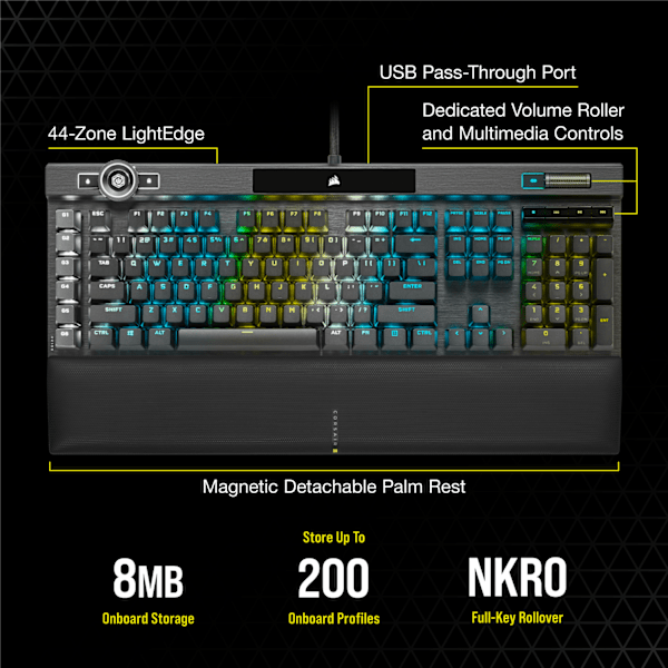K100 RGB Optical-Mechanical Gaming Keyboard - Midnight Gold (Refurbished)