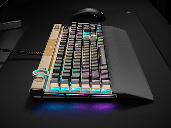 K100 RGB Optical-Mechanical Gaming Keyboard - Midnight Gold (Refurbished)