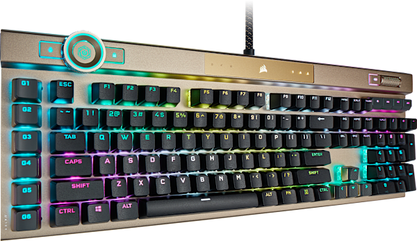K100 RGB Optical-Mechanical Gaming Keyboard - Midnight Gold (Refurbished)