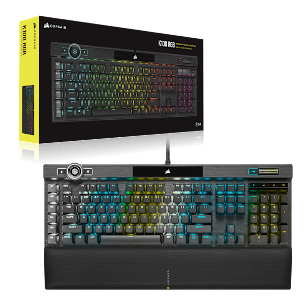 K100 RGB Mechanical Gaming Keyboard — CHERRY® MX Speed — Black (Refurbished)