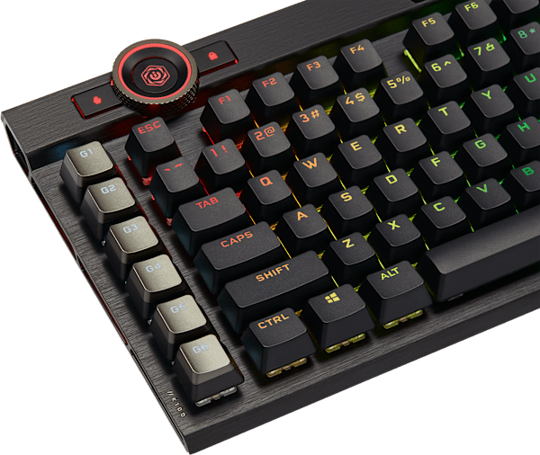 K100 RGB Mechanical Gaming Keyboard — CHERRY® MX Speed — Black (Refurbished)