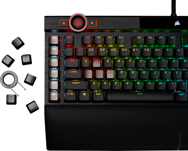 K100 RGB Mechanical Gaming Keyboard — CHERRY® MX Speed — Black (Refurbished)
