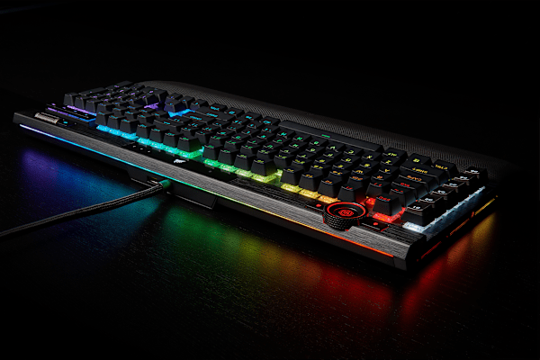 K100 RGB Optical-Mechanical Gaming Keyboard — CORSAIR OPX Switch — Black (Refurbished)