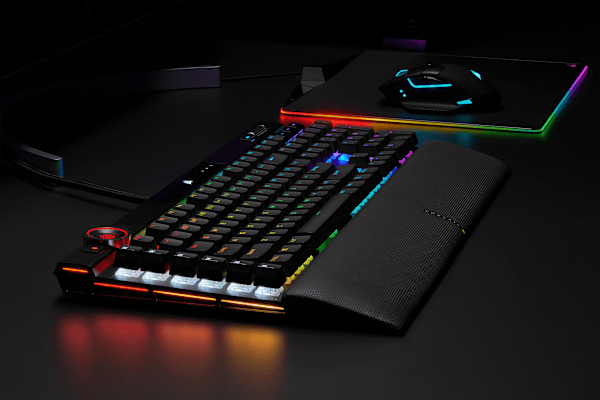 K100 RGB Mechanical Gaming Keyboard — CHERRY® MX Speed — Black (Refurbished)