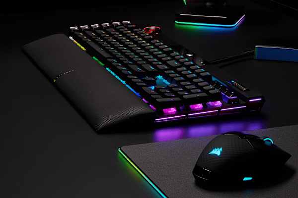 K100 RGB Mechanical Gaming Keyboard — CHERRY® MX Speed — Black (Refurbished)
