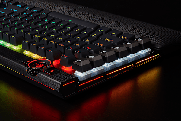 K100 RGB Optical-Mechanical Gaming Keyboard — CORSAIR OPX Switch — Black (Refurbished)