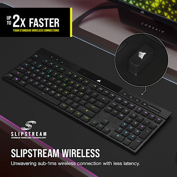 K100 AIR WIRELESS RGB Ultra-Thin Mechanical Gaming Keyboard - CHERRY MX Ultra Low Profile Tactile (Revival Series)