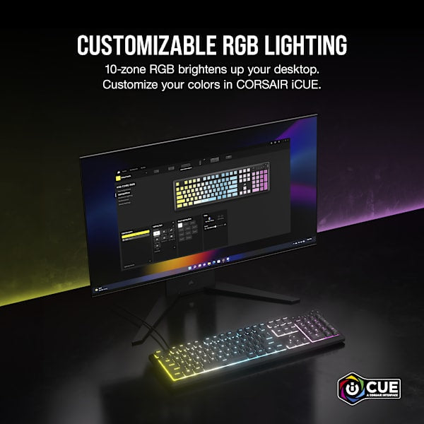K55 CORE RGB Gaming Keyboard — Gray (Revival Series)