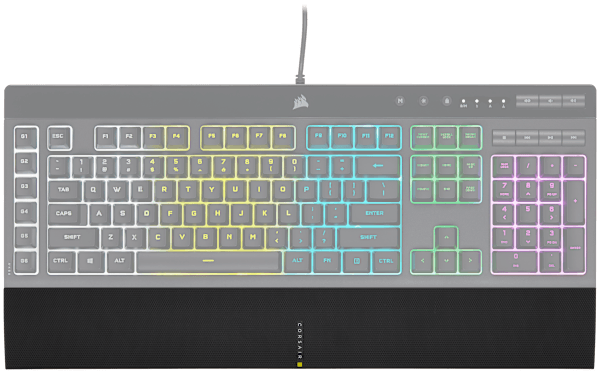 Soft Touch Palm Rest for CORSAIR K55 RGB PRO Series