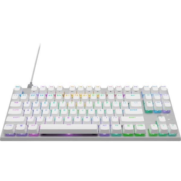 K60 PRO TKL RGB Tenkeyless Optical-Mechanical Gaming Keyboard - CORSAIR OPX Switch - White (Revival Series)