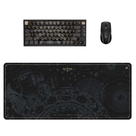K65 Plus Keyboard, M75 Mouse, and MM400 Mouse Pad CORSAIR x Witcher 3: Wild Hunt 10th Anniversary Edition