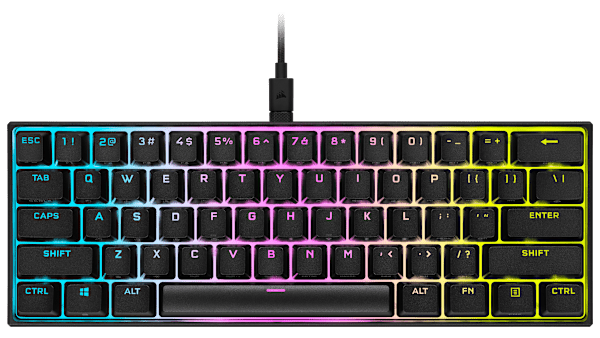 K65 RGB MINI 60% Mechanical Gaming Keyboard — CHERRY MX SPEED — Black (Refurbished)