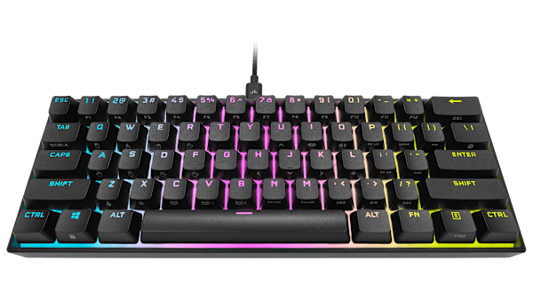 K65 RGB MINI 60% Mechanical Gaming Keyboard — CHERRY MX Brown — Black (Refurbished)