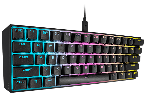 K65 RGB MINI 60% Mechanical Gaming Keyboard — CHERRY MX Red — Black (Refurbished)