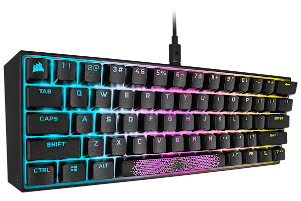 K65 RGB MINI 60% Mechanical Gaming Keyboard — CHERRY MX Brown — Black (Refurbished)