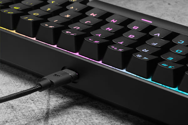 K65 RGB MINI 60% Mechanical Gaming Keyboard — CHERRY MX Brown — Black (Refurbished)