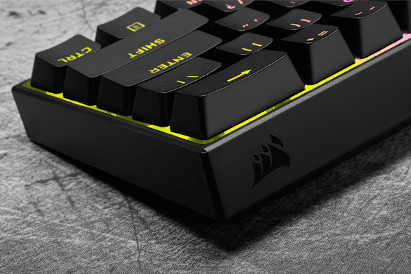 K65 RGB MINI 60% Mechanical Gaming Keyboard — CHERRY MX SPEED — Black (Refurbished)