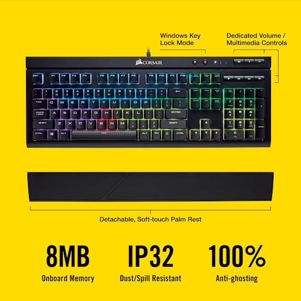 K68 RGB Mechanical Gaming Keyboard — CHERRY® MX Red (Refurbished)