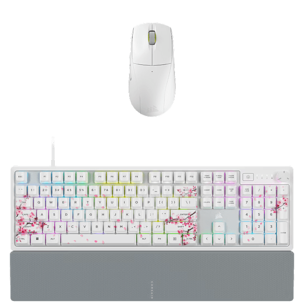 Corsair K70 Core Cherry Blossom Keyboard and M75 White Mouse Gaming Bundle
