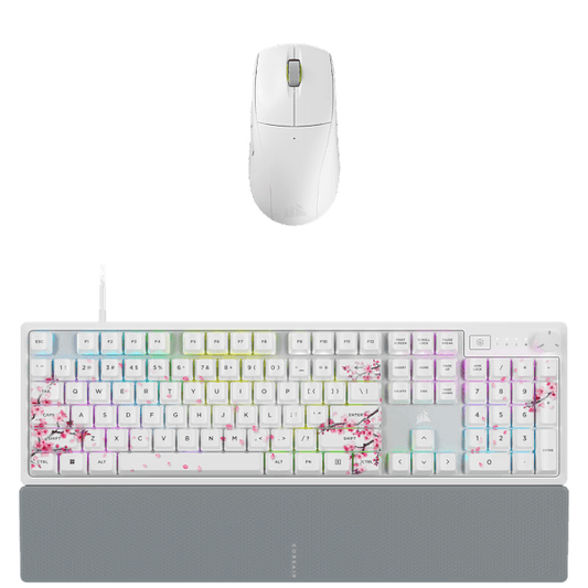 Corsair K70 Core Cherry Blossom Keyboard and M75 White Mouse Gaming Bundle
