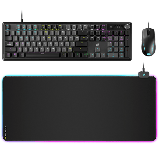 Corsair RGB Collection - K70 Core Keyboard, M75 Wired Gaming Mouse, and MM700 RGB Mousepad
