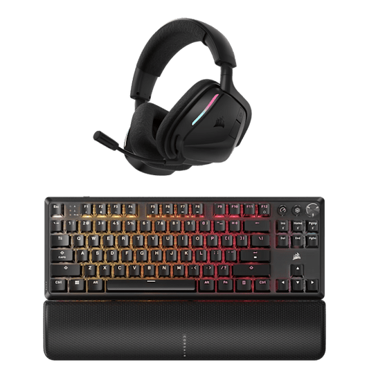 K70 Core TKL Keyboard and Voidv2 Headset Wireless Gaming Bundle