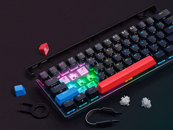 K70 PRO MINI WIRELESS 60% Mechanical CHERRY MX Red Switch Keyboard with RGB Backlighting - Black (Refurbished)