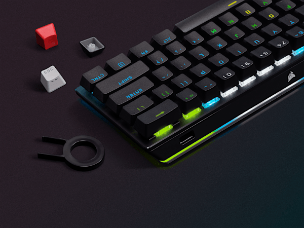 K70 PRO MINI WIRELESS 60% Mechanical CHERRY MX Speed Switch Keyboard with RGB Backlighting - Black (Refurbished)