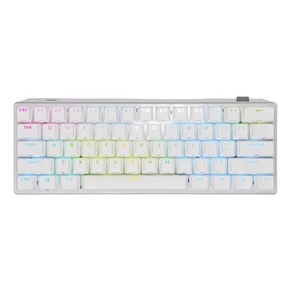 K70 PRO MINI WIRELESS 60% Mechanical CHERRY MX Speed Switch Keyboard with RGB Backlighting - White (Refurbished)