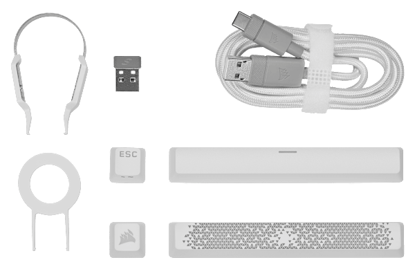 K70 PRO MINI WIRELESS 60% Mechanical CHERRY MX Speed Switch Keyboard with RGB Backlighting - White (Refurbished)