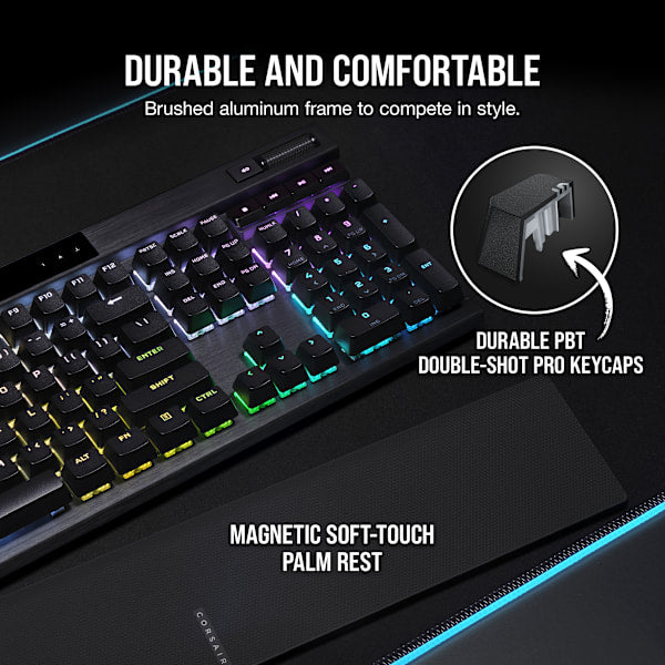 K70 RGB PRO Mechanical Gaming Keyboard with PBT DOUBLE SHOT PRO Keycaps — CHERRY® MX SPEED (UK) (Refurbished)