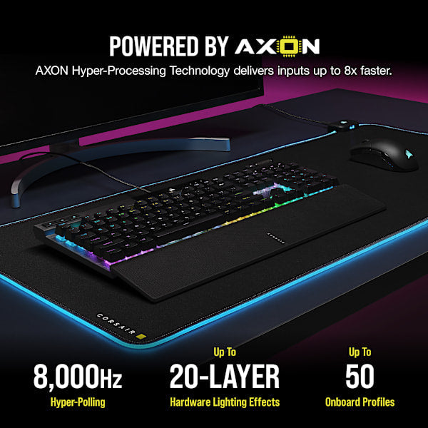 K70 RGB PRO Mechanical Gaming Keyboard with PBT DOUBLE SHOT PRO Keycaps — CHERRY® MX SILENT (Refurbished)